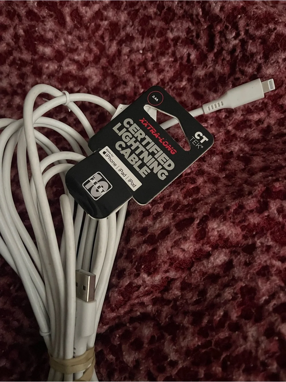 White Certified Lightning Apple Charging Cable - 6 ft